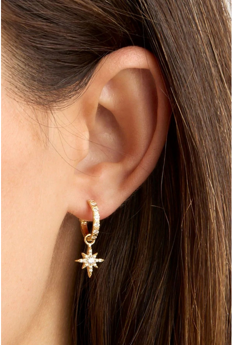 DANCING IN STARLIGHT HOOPS (18k GOLD VERMEIL)