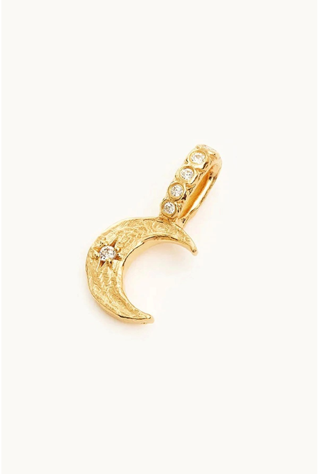WANING CRESCENT PENDANT (18k GOLD VERMEIL)