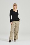 THE SCOOP NECK CLEO TOP (BLACK)