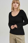 THE SCOOP NECK CLEO TOP (BLACK)