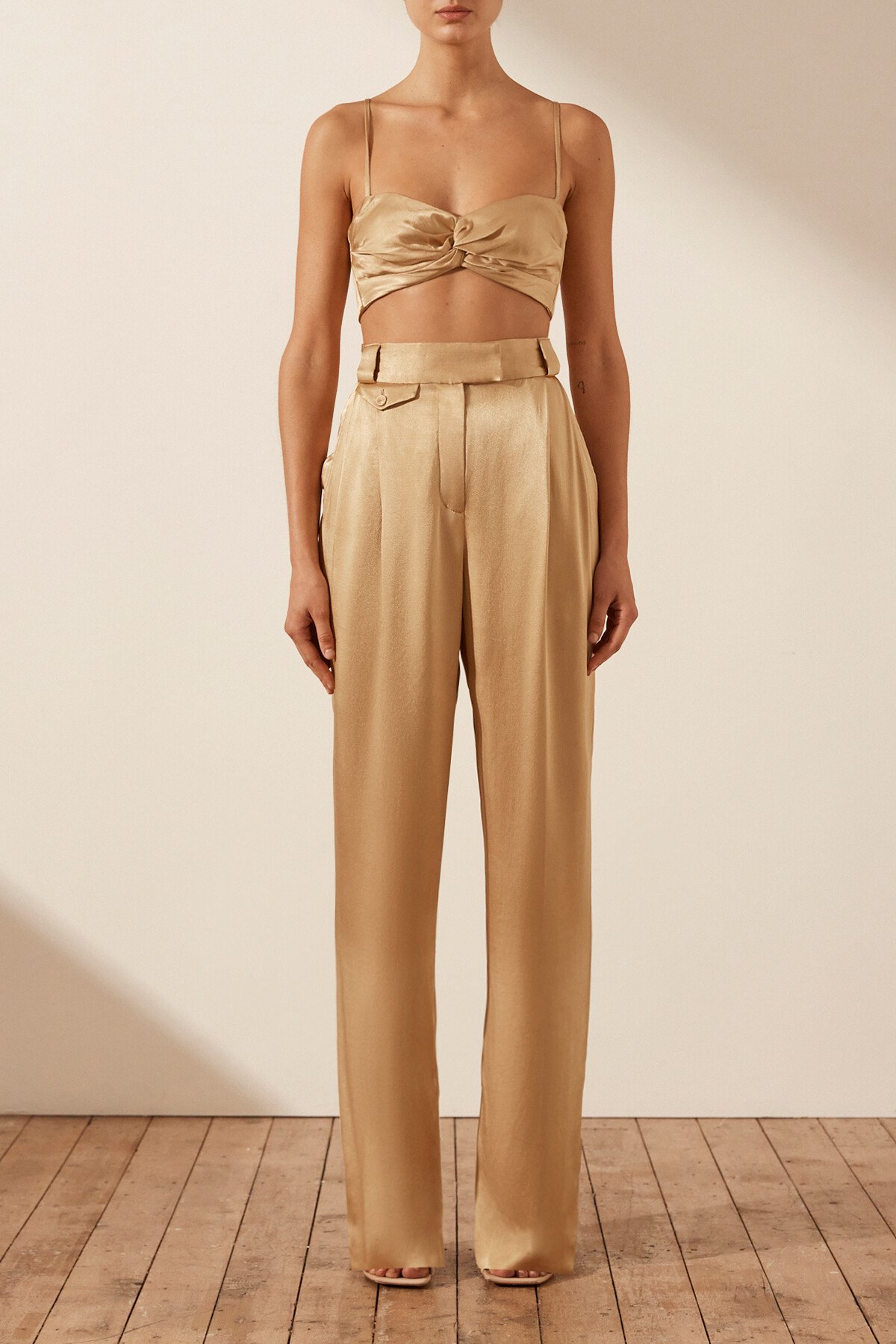 OLIVIERA HIGH WAISTED TAILORED PANT (TAFFY)- SHONA JOY AUTUMN 23