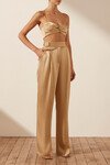 OLIVIERA HIGH WAISTED TAILORED PANT (TAFFY)