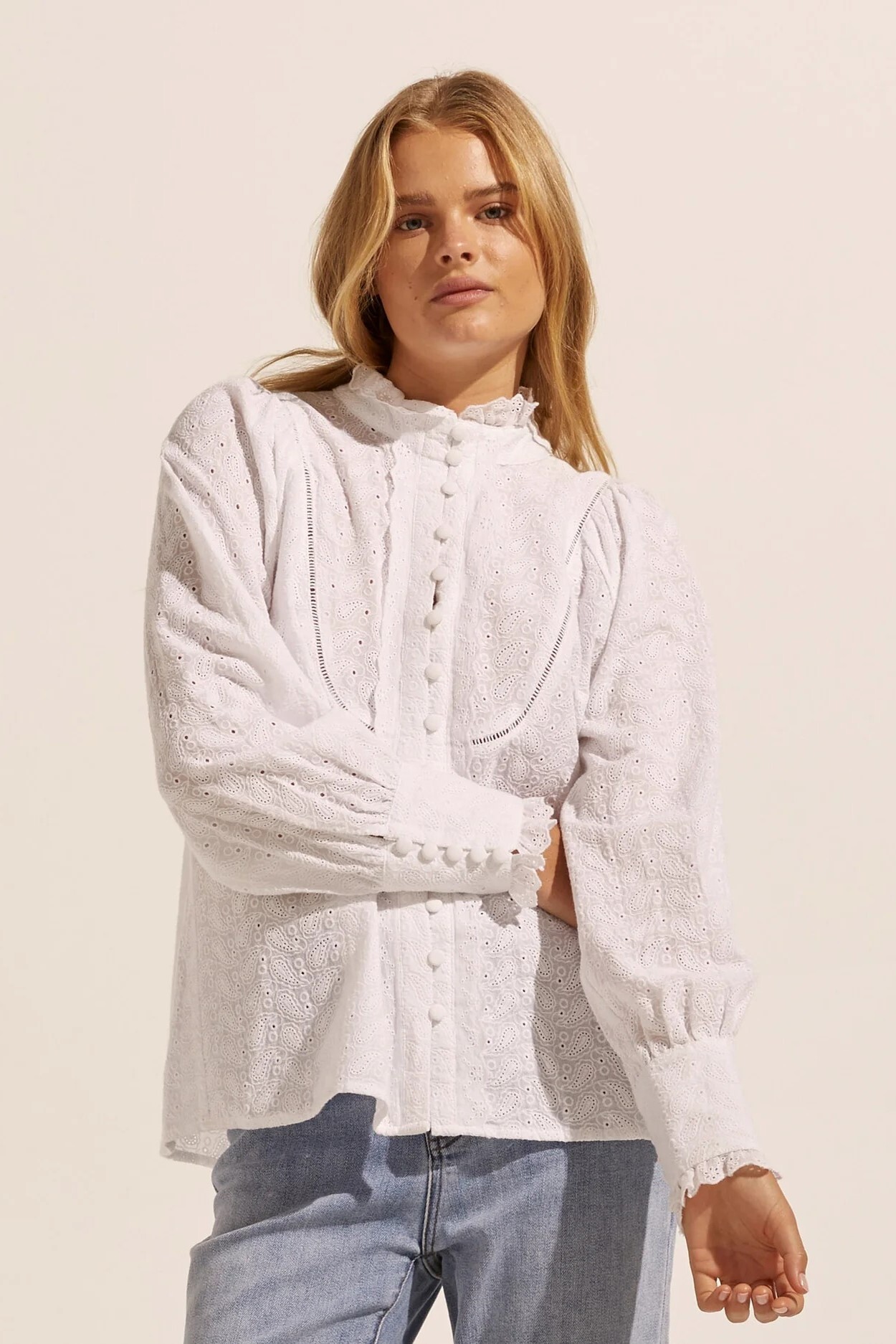 Linger Top in Porcelain