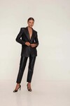 KINGSTON OVERSIZED LEATHER BLAZER (BLACK)
