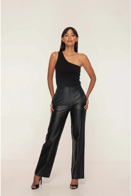 GIANNA LEATHER TROUSERS (BLACK)
