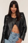 JAGGER LEATHER BIKER JACKET (BLACK)