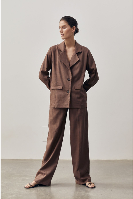 ADRIENNE TROUSER (CHOCOLATE)