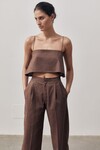 ADRIENNE TROUSER (CHOCOLATE)