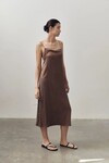 PENELOPE SILK DRESS (CHOCOLATE)