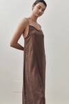 PENELOPE SILK DRESS (CHOCOLATE)