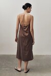 PENELOPE SILK DRESS (CHOCOLATE)