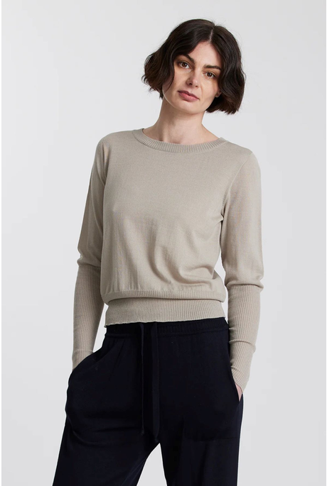 MERINO LONG RIB SWEATER (GRULLO)
