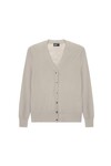 MERINO V NECK CARDIGAN (ALABASTER)
