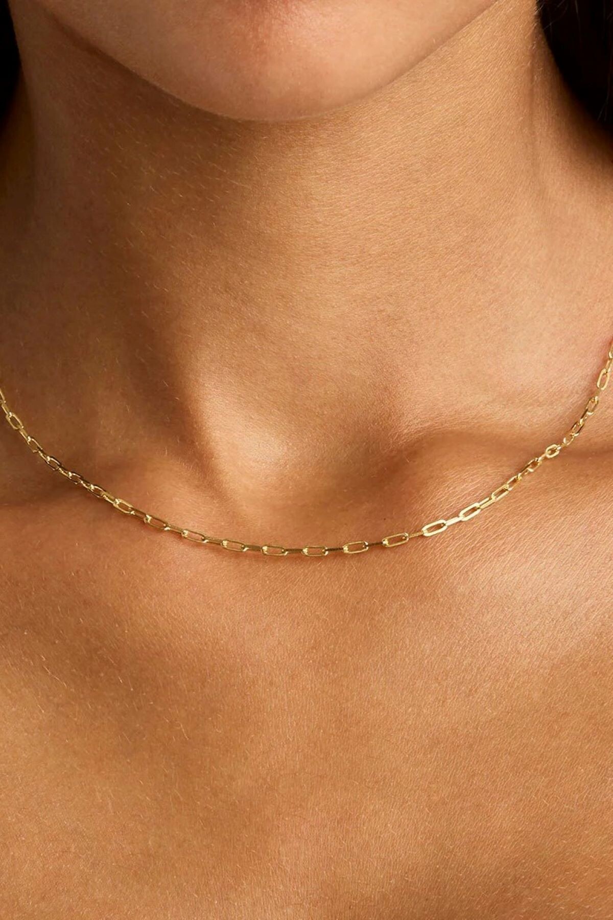 18 Inch Thin Chain Necklace in 18k Gold Vermeil