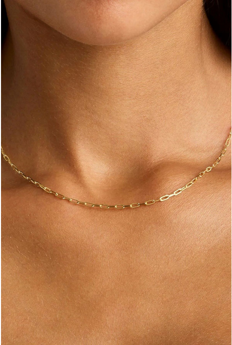 18" LINK CHAIN NECKLACE (18K GOLD VERMEIL)