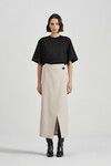 THE DARCY MIDI SKIRT (SAND)