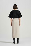 THE DARCY MIDI SKIRT (SAND)