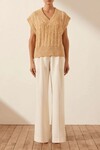SIQUEIRA RELAXED VEST (TAFFY/CREAM)