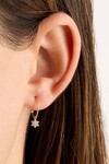 CRYSTAL LOTUS FLOWER HOOP (14K GOLD)
