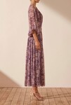 AURIER MIDI DRESS (PURPLE/MULTI)