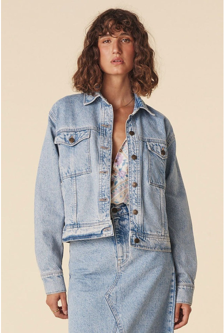 EVE DENIM JACKET (SUN WASHED BLUE)