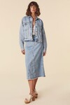 EVE DENIM SKIRT (SUN WASHED BLUE)