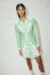RUBY APPLIQUE MINI DRESS (MINT)