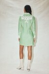 RUBY APPLIQUE MINI DRESS (MINT)