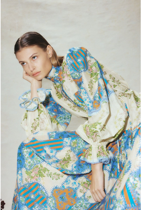 SKYE PATCHWORK SHIRTDRESS (CORNFLOWER)