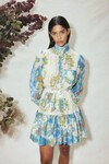 SKYE PATCHWORK MINI DRESS (CORNFLOWER)