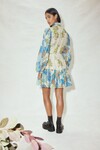SKYE PATCHWORK MINI DRESS (CORNFLOWER)