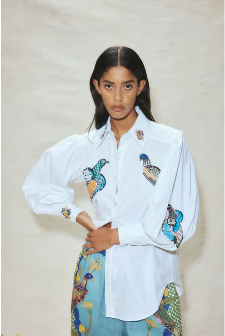 ROWENA BEADED SHIRT (IVORY)