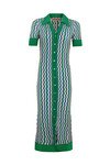 KNIT WITH US DRESS (GREEN MULTI)