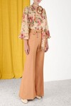 LUMINOSITY BILLOW BLOUSE (LATTE FLORAL PRINT)