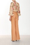 LUMINOSITY BILLOW BLOUSE (LATTE FLORAL PRINT)
