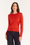 SILK CREW JUMPER (TOMATO)