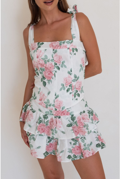 BRIDGERTON BODICE (PINK LIBERTY FLORAL)