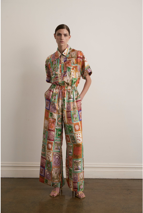 CAIRO SILK PANTS (MULTI)
