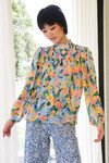 SHIR THING BLOUSE (PEACH FLORAL)