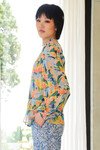 SHIR THING BLOUSE (PEACH FLORAL)