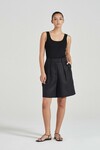 THE ADA SHORTS (BLACK LINEN)