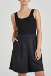 THE ADA SHORTS (BLACK LINEN)