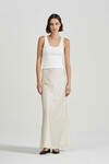 THE WILLA SKIRT (MACADAMIA SILK)