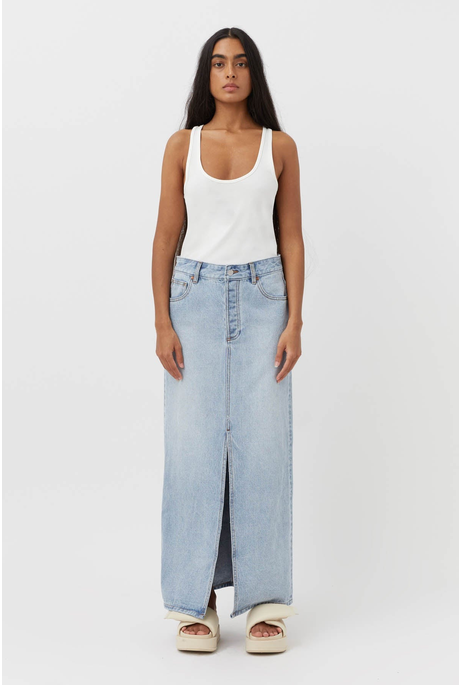 PHOEBE MAXI SKIRT (WASHED BLUE)