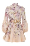LYRICAL BUTTONED MINI DRESS (DREAMY FLORAL)