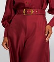 LUMINOSITY BELTED PANT (BURGANDY)