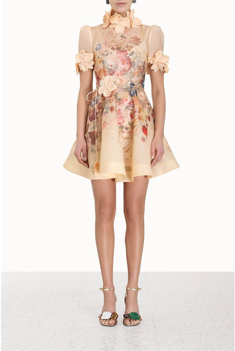 LUMINOSITY LIFTOFF FLOWER MINI DRESS (MORISOT CREAM PRINT)