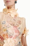 LUMINOSITY LIFTOFF FLOWER MINI DRESS (MORISOT CREAM PRINT)