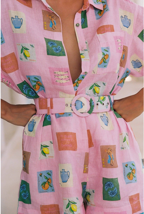 RUMMY SHORTS (PINK EMBLEM)
