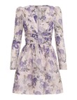 LYRICAL CROSS OVER MINI DRESS (BLUE IRIS CREAM)